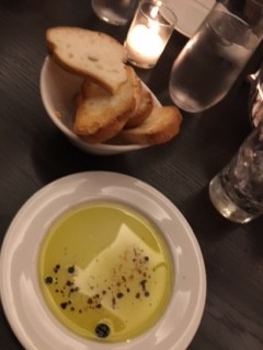 Gluten-and-dairy-free bread at Bistango, NYC.